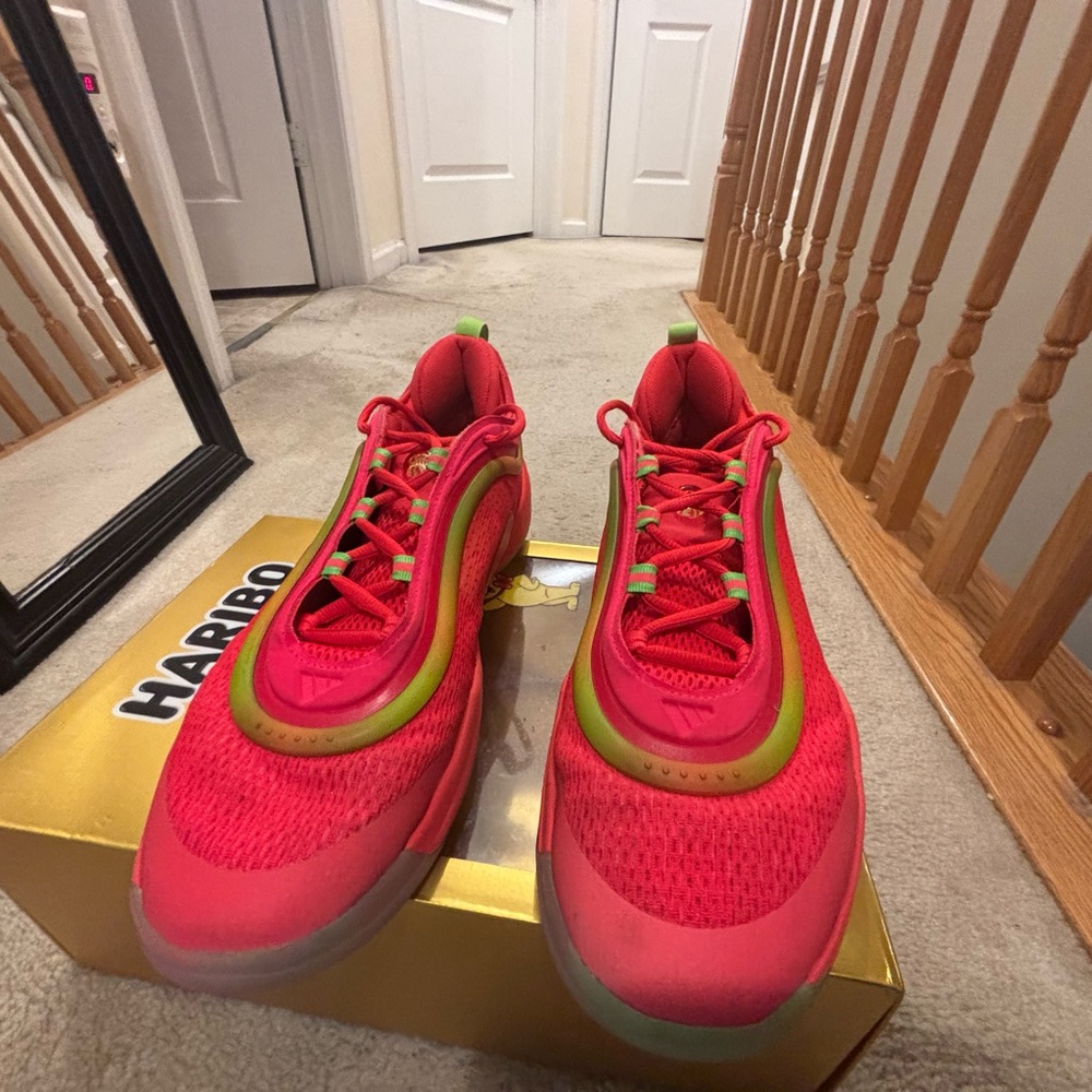 adidas Red and Green Athletic Shoes